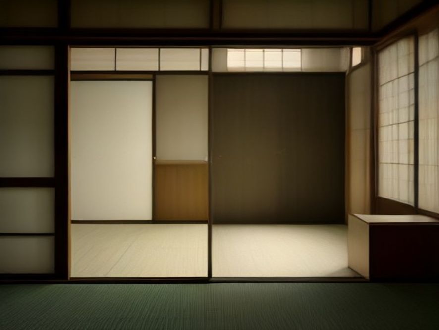 世田谷一戶建翻新前：1980 年代舊式室內，榻榻米與廚房陳舊（示意圖）